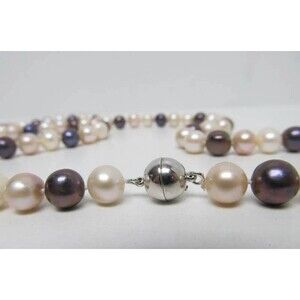 Genuine freshwater pearl necklace magnetic clasp